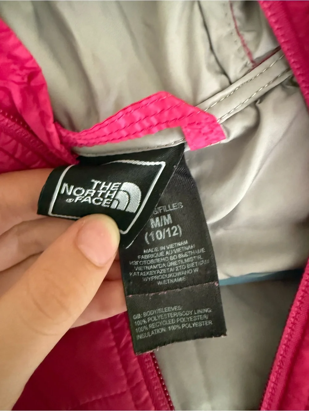 The North Face Hot Pink Quilted & Fleece Jacket - Girls